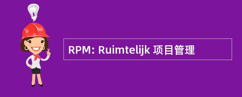 RPM: Ruimtelijk 项目管理