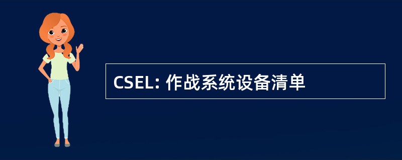 CSEL: 作战系统设备清单