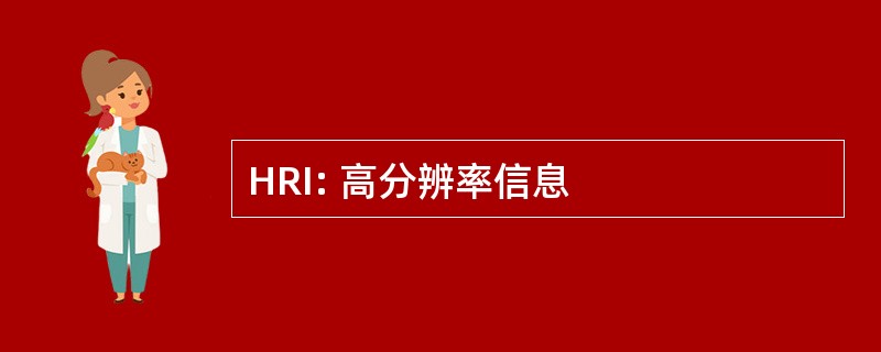 HRI: 高分辨率信息