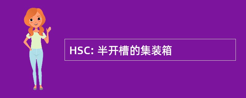 HSC: 半开槽的集装箱