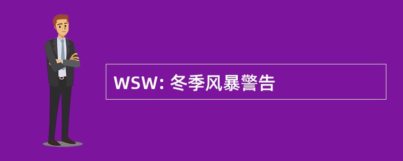 WSW: 冬季风暴警告