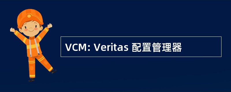 VCM: Veritas 配置管理器