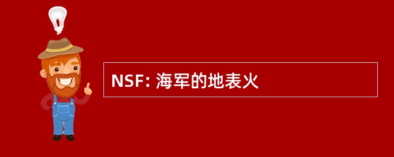 NSF: 海军的地表火