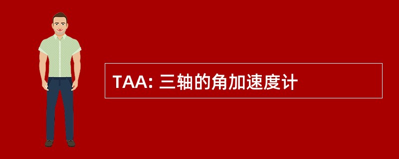 TAA: 三轴的角加速度计