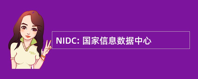 NIDC: 国家信息数据中心