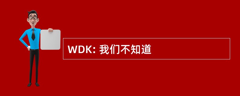 WDK: 我们不知道