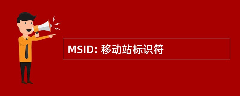 MSID: 移动站标识符