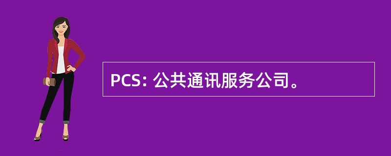 PCS: 公共通讯服务公司。