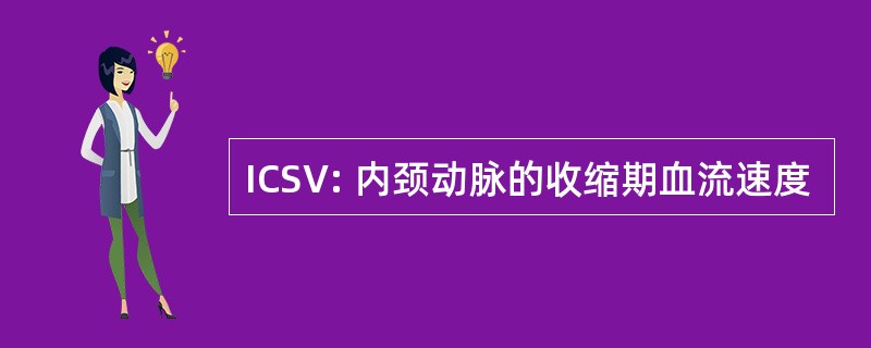 ICSV: 内颈动脉的收缩期血流速度