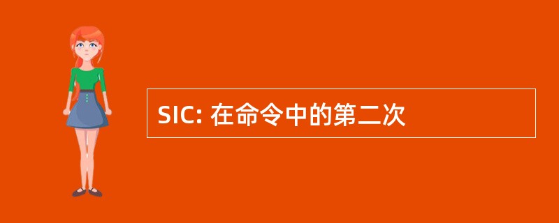 SIC: 在命令中的第二次