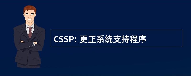 CSSP: 更正系统支持程序