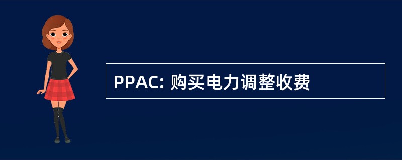 PPAC: 购买电力调整收费