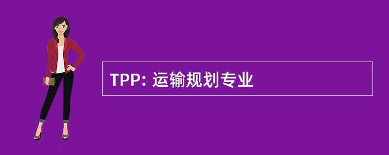 TPP: 运输规划专业