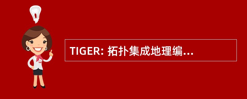 TIGER: 拓扑集成地理编码 & 参考资料系统