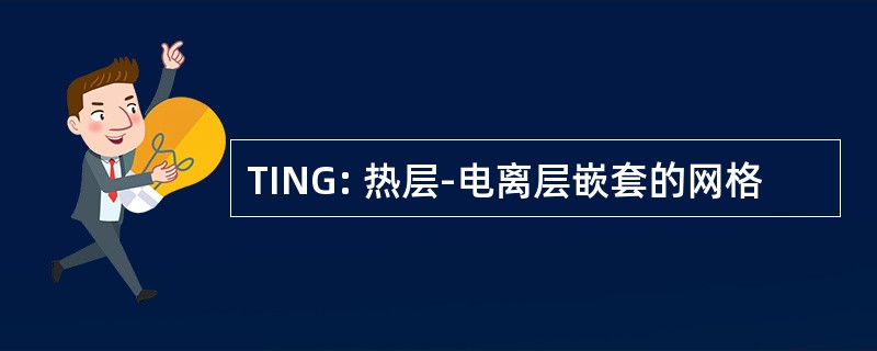 TING: 热层-电离层嵌套的网格