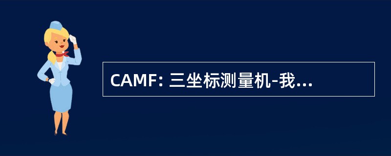 CAMF: 三坐标测量机-我评估方法框架