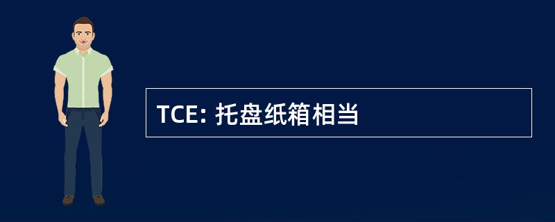 TCE: 托盘纸箱相当