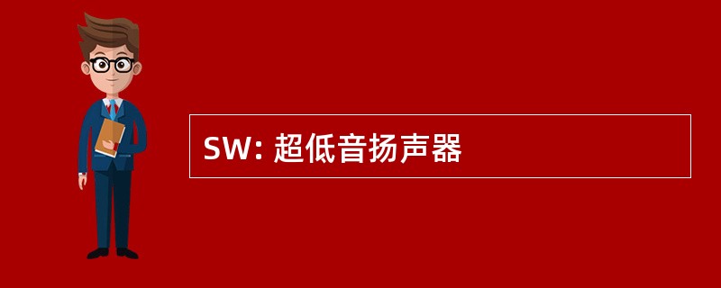 SW: 超低音扬声器