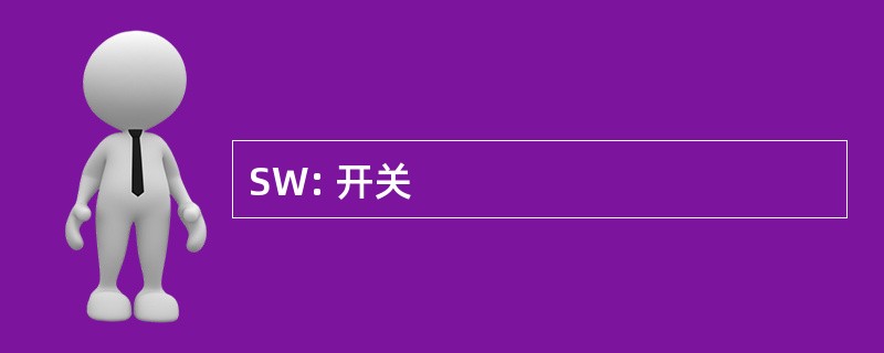 SW: 开关