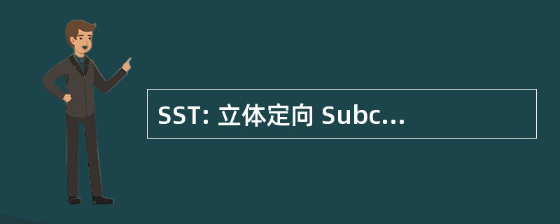 SST: 立体定向 Subcaudate Tractotomy