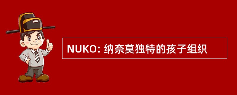 NUKO: 纳奈莫独特的孩子组织