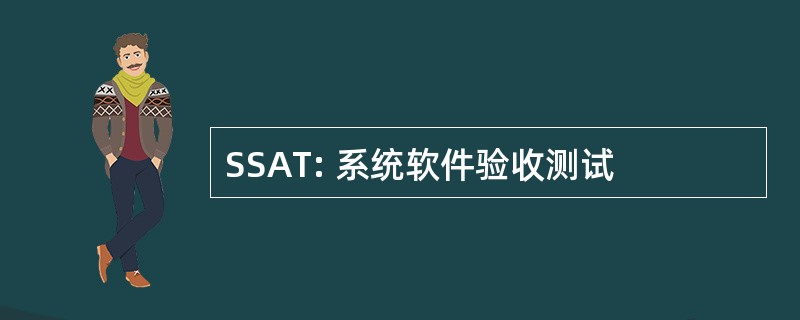 SSAT: 系统软件验收测试