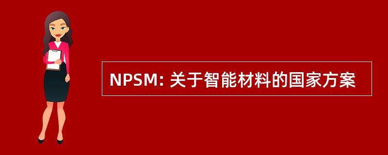 NPSM: 关于智能材料的国家方案