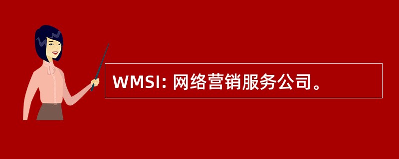 WMSI: 网络营销服务公司。