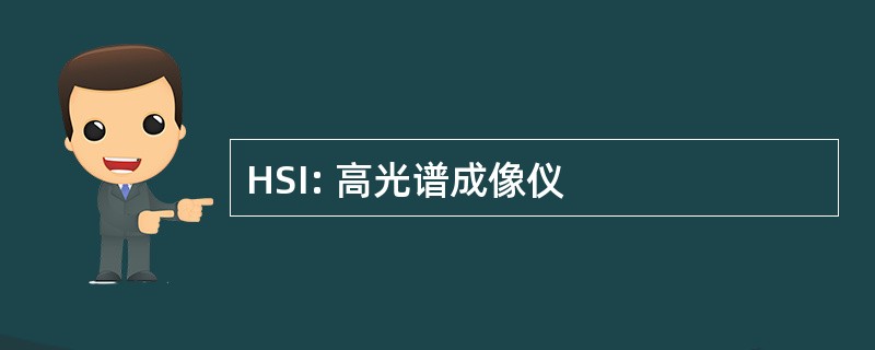 HSI: 高光谱成像仪