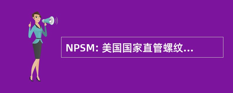 NPSM: 美国国家直管螺纹机械接头