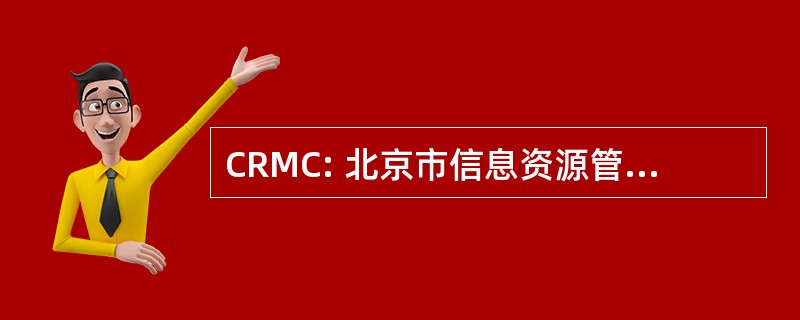 CRMC: 北京市信息资源管理中心的职业生涯