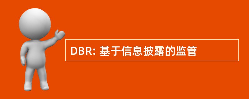 DBR: 基于信息披露的监管