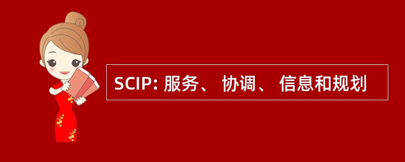 SCIP: 服务、 协调、 信息和规划