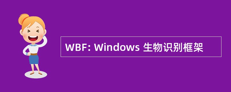 WBF: Windows 生物识别框架