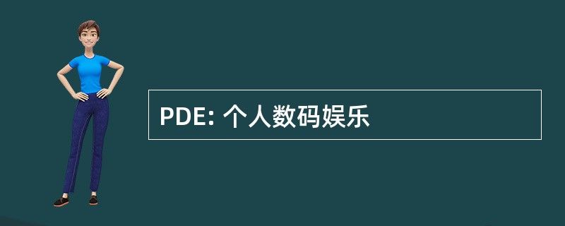 PDE: 个人数码娱乐