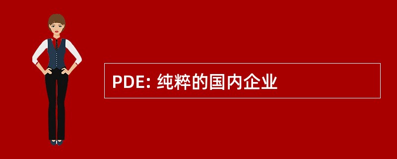 PDE: 纯粹的国内企业