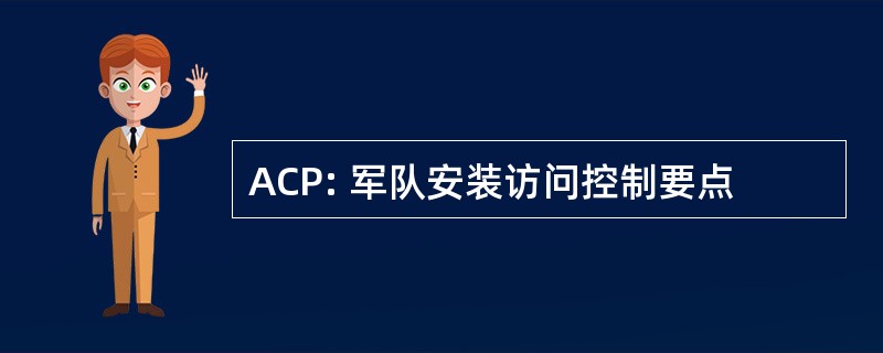 ACP: 军队安装访问控制要点