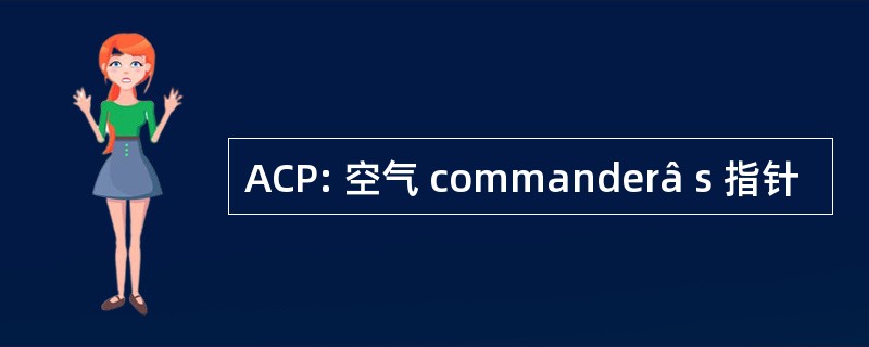 ACP: 空气 commanderâ s 指针