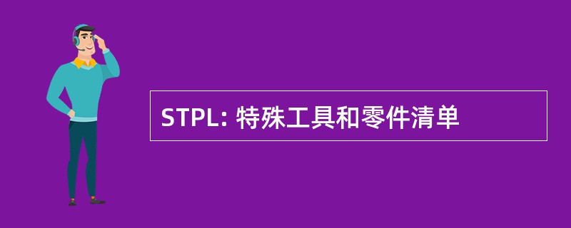 STPL: 特殊工具和零件清单