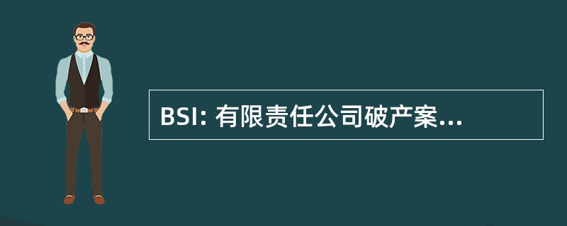 BSI: 有限责任公司破产案件提供服务