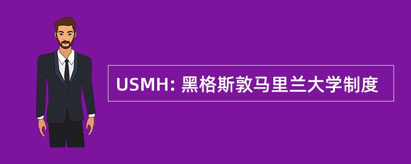 USMH: 黑格斯敦马里兰大学制度