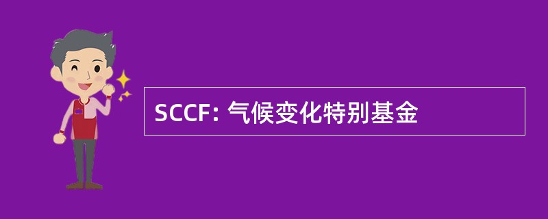 SCCF: 气候变化特别基金