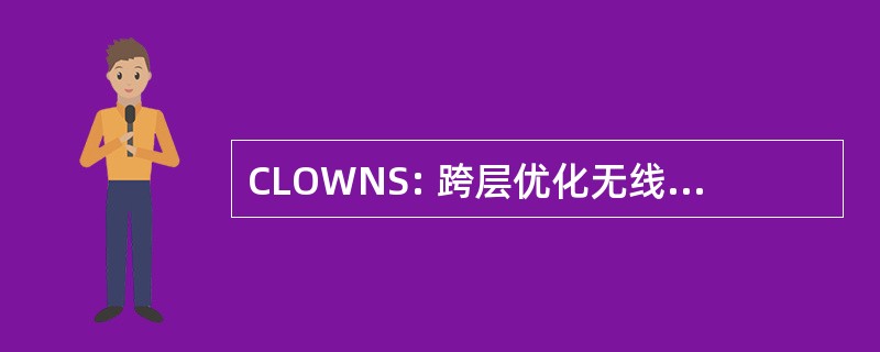 CLOWNS: 跨层优化无线网络研讨会