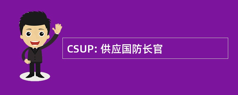 CSUP: 供应国防长官