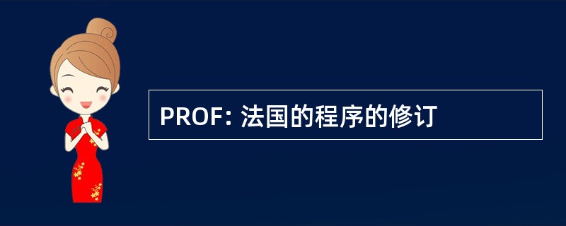 PROF: 法国的程序的修订