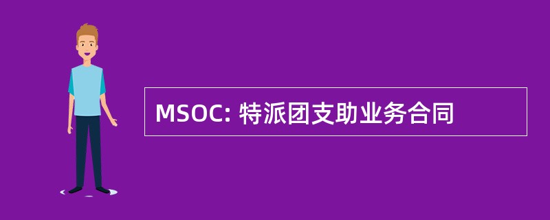 MSOC: 特派团支助业务合同