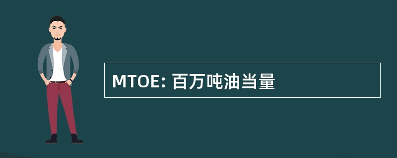 MTOE: 百万吨油当量