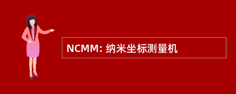 NCMM: 纳米坐标测量机