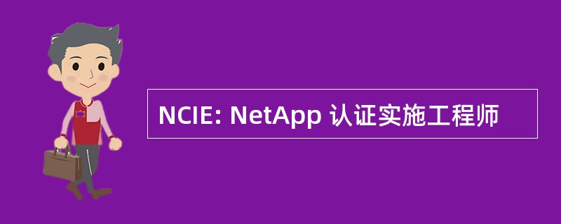 NCIE: NetApp 认证实施工程师