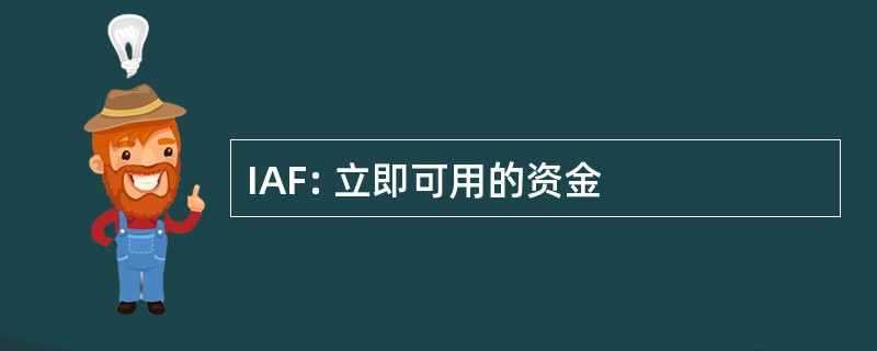 IAF: 立即可用的资金